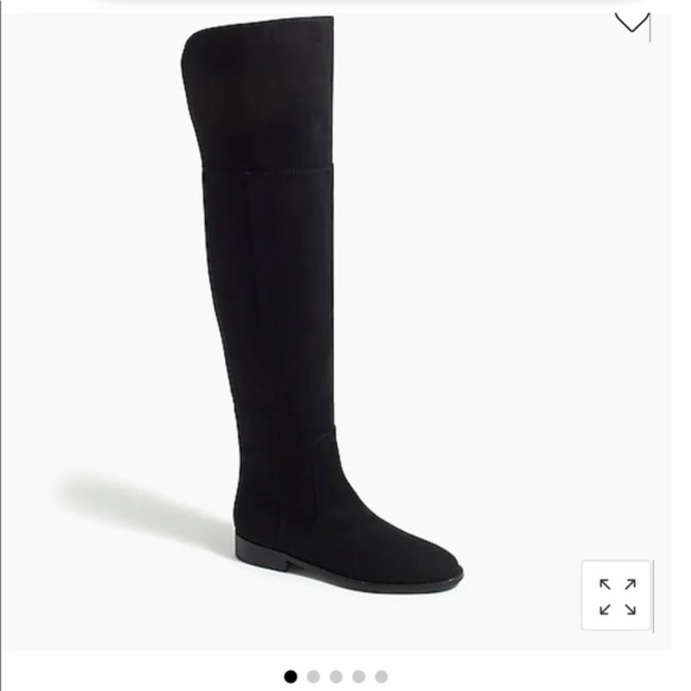 J.Crew Faux-suede knee-high boots with stretch